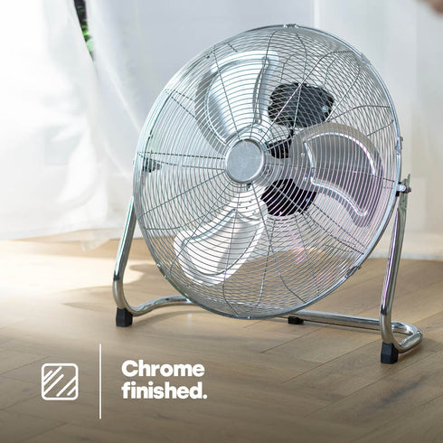Chrome Floor Fan - 20"