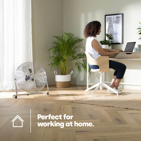 Chrome Floor Fan - 20"