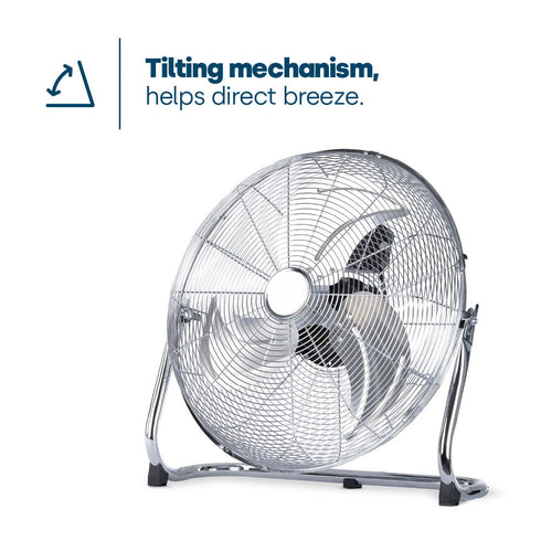 Chrome Floor Fan - 20"