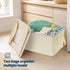 Livivo Collapsible Fabric Laundry Storage Bag 2-Pack - Space-Saving Organization Solution - Beige