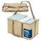 Collapsible Fabric Laundry Storage Basket with Carrying Strap - 45L Foldable Hamper Beige
