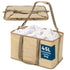Collapsible Fabric Laundry Storage Basket with Carrying Strap - 45L Foldable Hamper Beige
