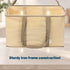 Collapsible Fabric Laundry Storage Basket with Carrying Strap - 45L Foldable Hamper Beige