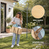 Collapsible Fabric Laundry Storage Basket with Carrying Strap - 45L Foldable Hamper Beige