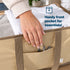 Collapsible Fabric Laundry Storage Basket with Carrying Strap - 45L Foldable Hamper Beige