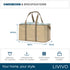 Collapsible Fabric Laundry Storage Basket with Carrying Strap - 45L Foldable Hamper Beige