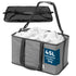 Collapsible Fabric Laundry Storage Basket with Carrying Strap - 45L Foldable Hamper Grey