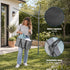 Collapsible Fabric Laundry Storage Basket with Carrying Strap - 45L Foldable Hamper Grey