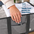Collapsible Fabric Laundry Storage Basket with Carrying Strap - 45L Foldable Hamper Grey