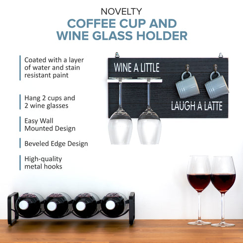 Wooden Mug and Glass Holder