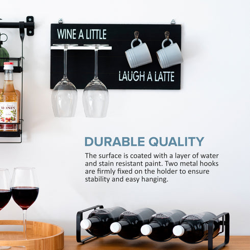 Wooden Mug and Glass Holder