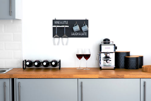 Wooden Mug and Glass Holder