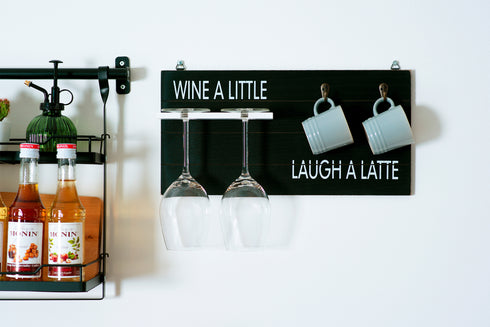 Wooden Mug and Glass Holder