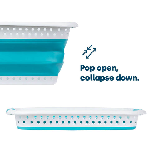 Foldaway Laundry Basket - Turquoise