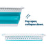 Foldaway Laundry Basket - Turquoise
