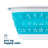 Collapsible Flower Print Laundry Basket - Turquoise