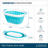 Collapsible Flower Print Laundry Basket - Turquoise