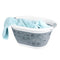 Floral Foldaway Laundry Basket - Grey