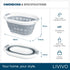 Floral Foldaway Laundry Basket - Grey