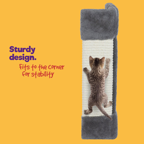 Corner cat scratch post - Grey