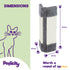 Corner cat scratch post - Grey