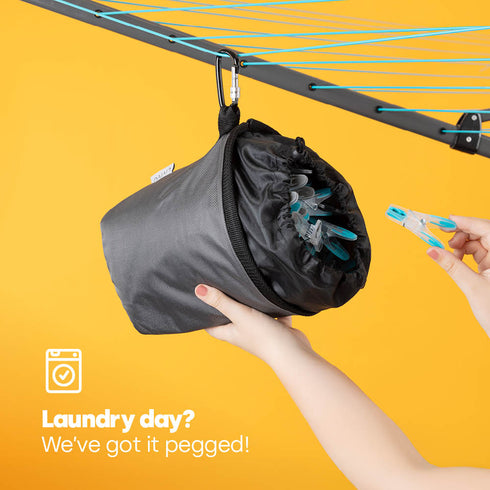 Waterproof Peg Bag with 50 Heavy-Duty Pegs