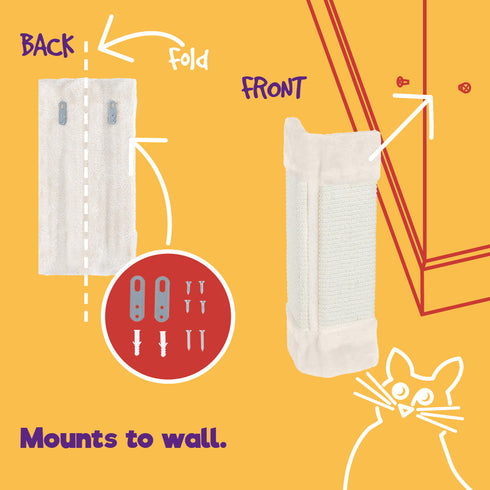 Corner cat scratch post - Beige