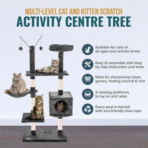 Petlicity Deluxe Multi-Level Cat and Kitten Activity Centre