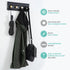 Wall Mounted Coat Rack with 4 Hooks - Black