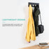 Wall Mounted Coat Rack with 4 Hooks - Black