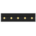 5 Hook Wall Mounted Rack - Black & Gold