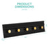 5 Hook Wall Mounted Rack - Black & Gold