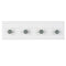 Wall Mounted Coat Rack with 4 Hooks - White/Grey