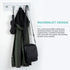 Wall Mounted Coat Rack with 4 Hooks - White/Grey