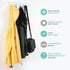 Wall Mounted Coat Rack with 4 Hooks - White/Grey