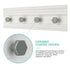 Wall Mounted Coat Rack with 4 Hooks - White/Grey
