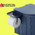 Hillington Portable Camping Toilet 150kg - Foldable with Padded Seat & Complete Accessory Kit - Blue