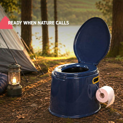 Portable Camping Toilet - Navy