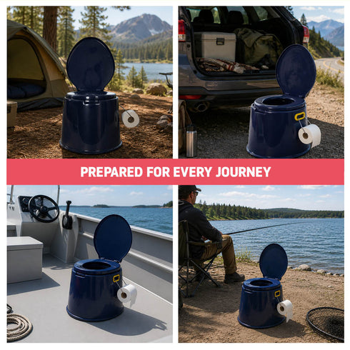 Portable Camping Toilet - Navy