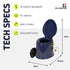 Portable Camping Toilet - Navy