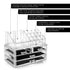 Cosmetic Organiser with 4 Storage Trays - Clear