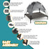 Elevated Dog Bed with Canopy Shade L