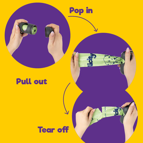 Dog Poop Bag Holder with 300 Bags