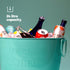 Galvanised Steel Drinks Bucket - Turquoise