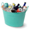 Galvanised Steel Drinks Bucket - Turquoise