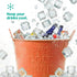 Galvanised Steel Drinks Bucket - Coral
