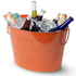 Galvanised Steel Drinks Bucket - Coral