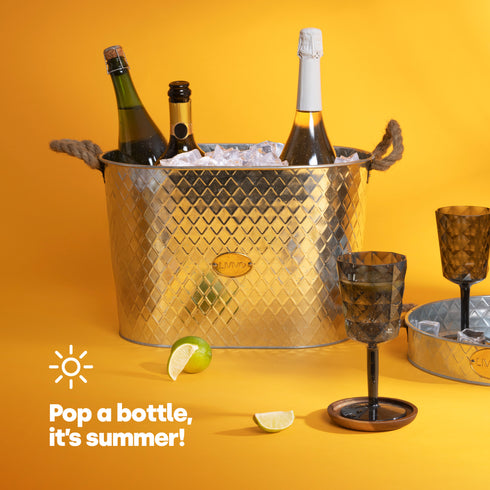 Polished Steel Ice Bucket