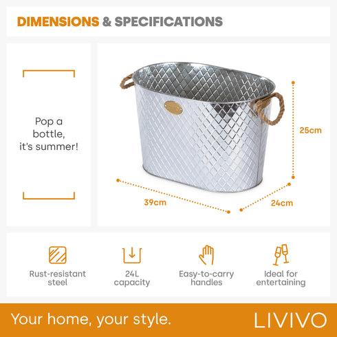 Polished Steel Ice Bucket