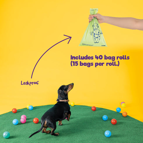 Dog Poop Bag Holder with 600 Bags